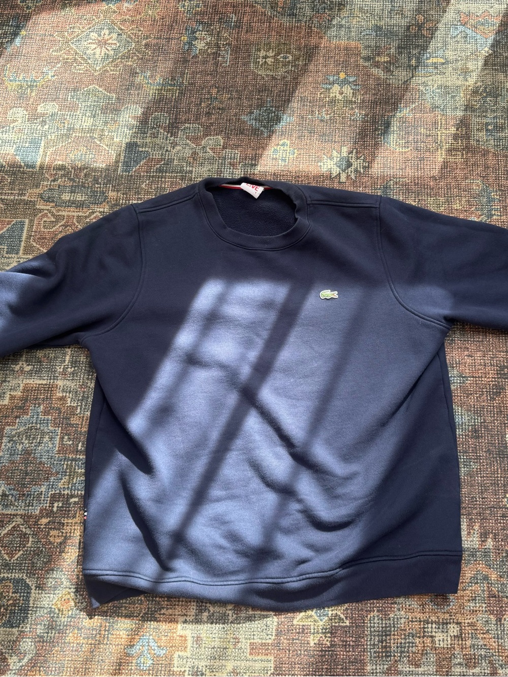 Lacoste Live Men's Navy Crewneck Sweatshirt; size 8 (fits like an XL)